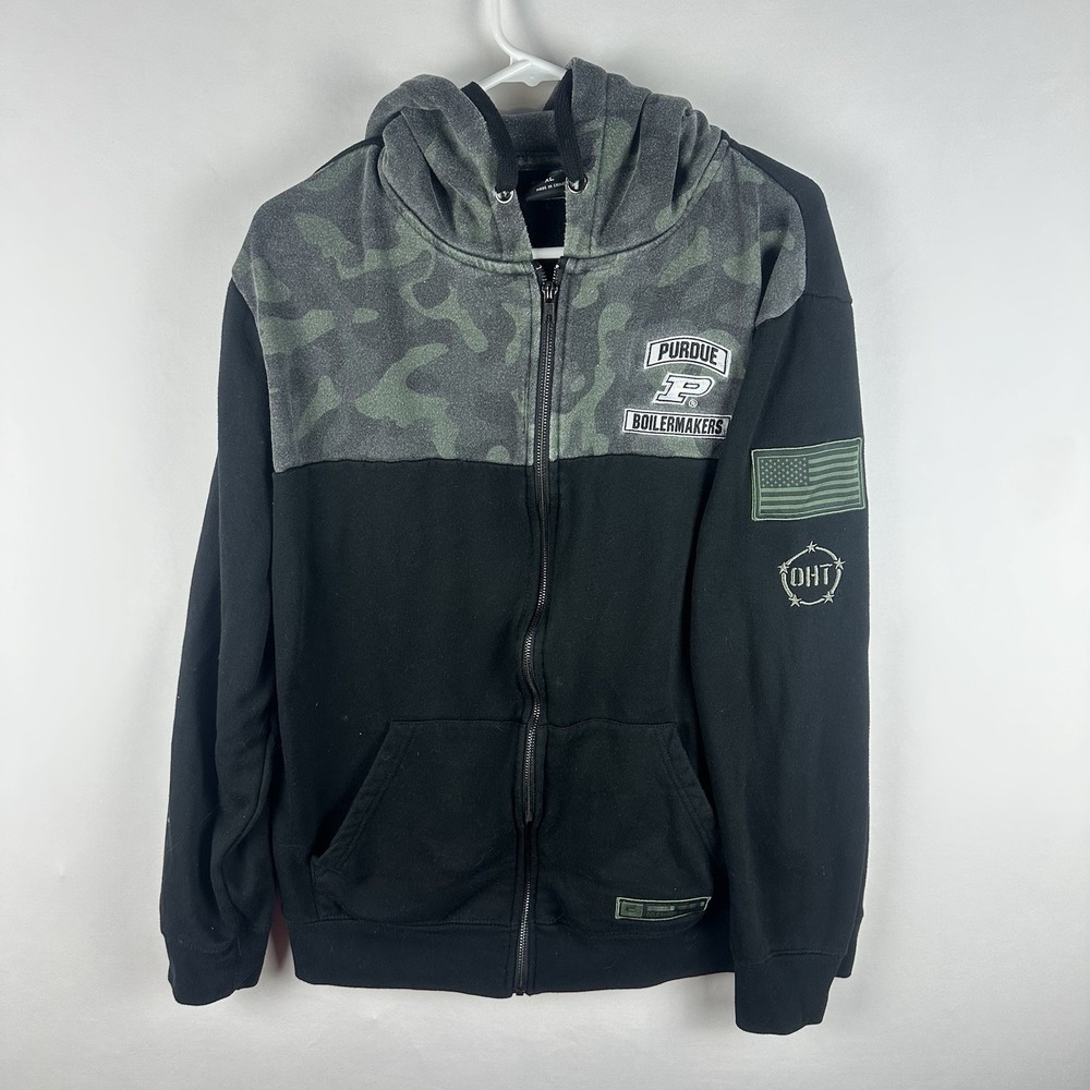 Purdue Boilermakers Colosseum Veteran Camo Hoodie Men's‎ XL Green